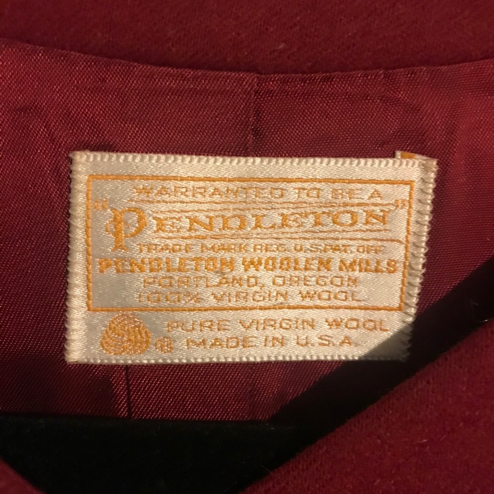 Pendleton 100% Virgin Wool Button Up Red Blazer - image 3